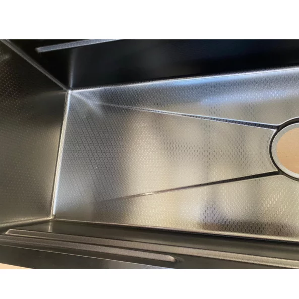 Chiuvetă modernă de bucătărie culoare: negru, multifuncțională, duș extractibil, spălător pahare, filtrare apă, inox, calitate premium, accesorii incluse dimensiuni 750*460*220mm - PRODUS RESIGILAT!