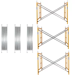 Скеле от стомана 1800 L * 900 l * 6000 h с 6 диагонала и 3 платформи.