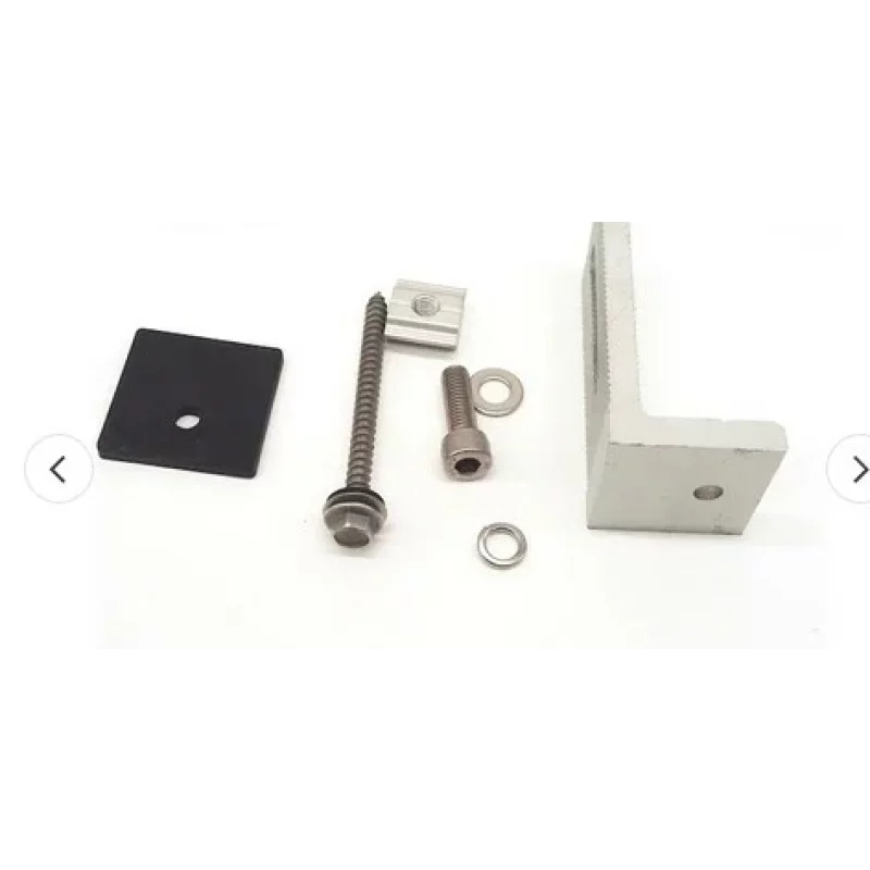 Suport L cu cauciuc+surub autoforant + Piulita D pentru fixarea panourilor fotovoltaice pe acoperis cu tabla, lungime 120 mm / latime 40mm