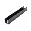 U tipusu aluminium keretprofil uveghez - Fekete 6000*27*17*1,5