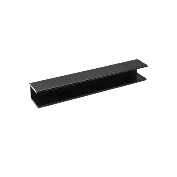 U tipusu aluminium keretprofil uveghez - Fekete 6000*27*17*1,5