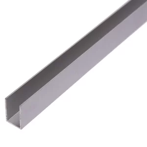 Profil rama aluminiu tip U pentru sticla - Silver 6000*27*17*1.5