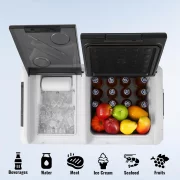 Nevera Portátil de Alto Rendimiento con Fabricador de Hielo Integrado SMART COOLER 36L, 12-24V, con compresor y pantalla LCD