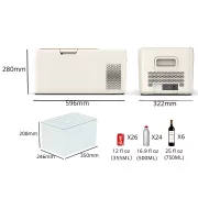 Автомобилен хладилник SMART COOLER S15, 12-24v, с компресор, обем 18L и LCD дисплей.