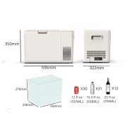 Автомобилен хладилник SMART COOLER S25, 12-24v, с компресор, капацитет 23L, LCD дисплей и BLUETOOTH.