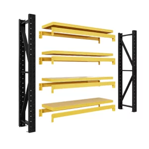 Estante metálico amarillo para estantería profesional 200 KG