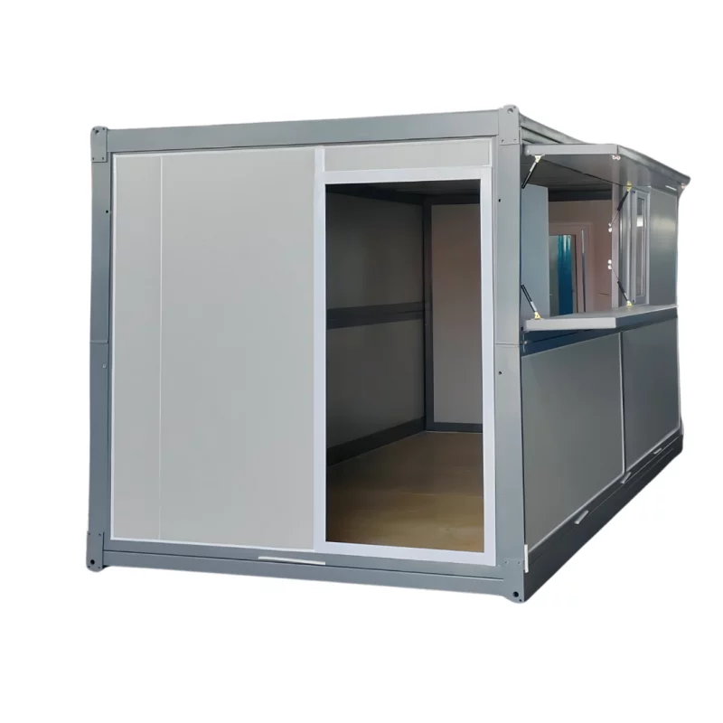 Container Pliabil gri- geam termopan / ușă frontală / deschidere laterală tip tejghea 5800 x 2500 x 2450 (L x l x H mm)