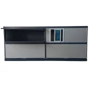 Konteiner Sgievaem siv - dvoen stieklopaket / predna vrata / stranichno otvariashch se plot tip 5800 x 2500 x 2450 (D x Sh x B mm)