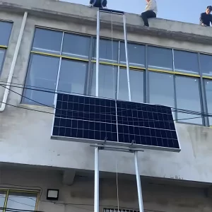 Cărucior mobil din oțel pentru ridicarea mărfurilor si a panourilor solare fotovoltaice compatibil cu lifturile electrice LIFT10 si LIFT10-12M