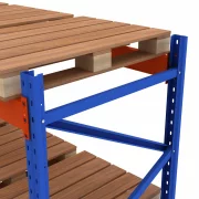 Raklaptarolo allvany 1980 mm x melyseg 1100 mm x magassag 4500 mm, 3300 kg/szint/8 euroraklap
