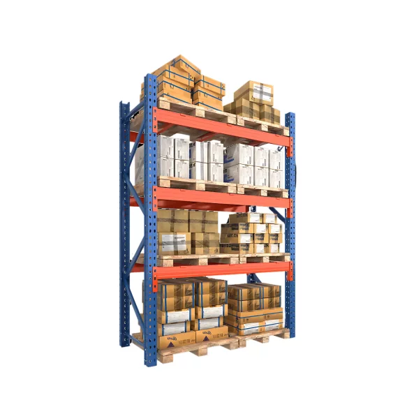 Raklaptarolo allvany 1980 mm x melyseg 1100 mm x magassag 4500 mm, 3300 kg/szint/8 euroraklap
