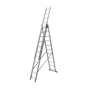 Scara profesionala din aluminiu, 3 tronsoane 3 x 11 trepte