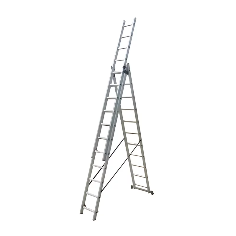 Scara profesionala din aluminiu, 3 tronsoane 3 x 11 trepte