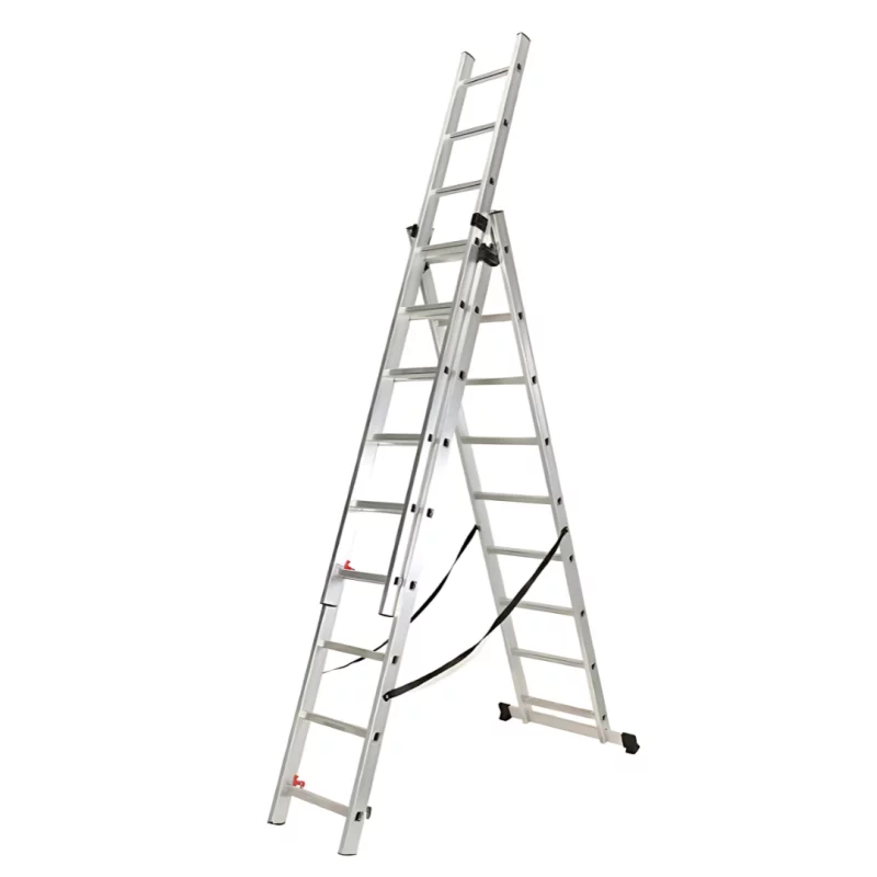 Scara profesionala din aluminiu, 3 tronsoane 3 x 9 trepte