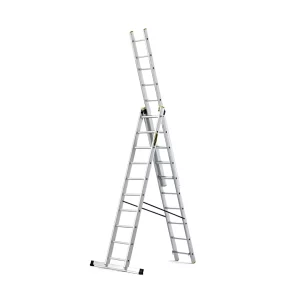 Scara profesionala din aluminiu, 3 tronsoane 3 x 10 trepte