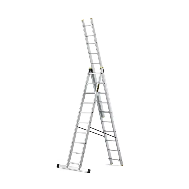 Scara profesionala din aluminiu, 3 tronsoane 3 x 10 trepte