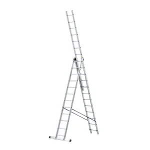 Scara profesionala din aluminiu, 3 tronsoane 3 x 12 trepte