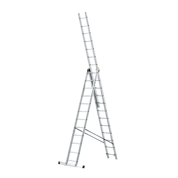 Scara profesionala din aluminiu, 3 tronsoane 3 x 12 trepte