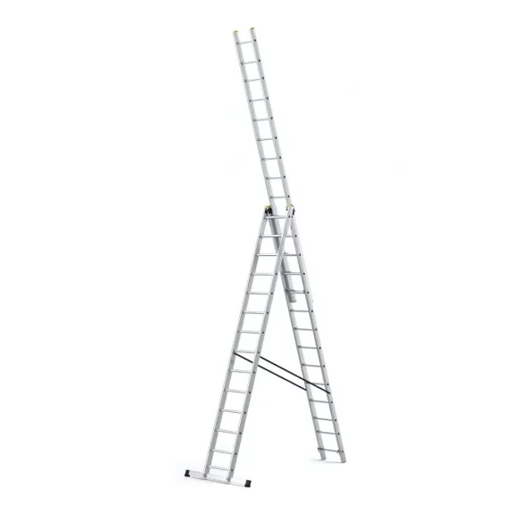 Scara profesionala din aluminiu, 3 tronsoane 3 x 14 trepte
