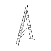 Scara profesionala din aluminiu, 3 tronsoane 3 x 16 trepte