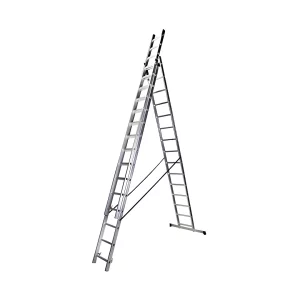 Scara profesionala din aluminiu, 3 tronsoane 3 x 16 trepte