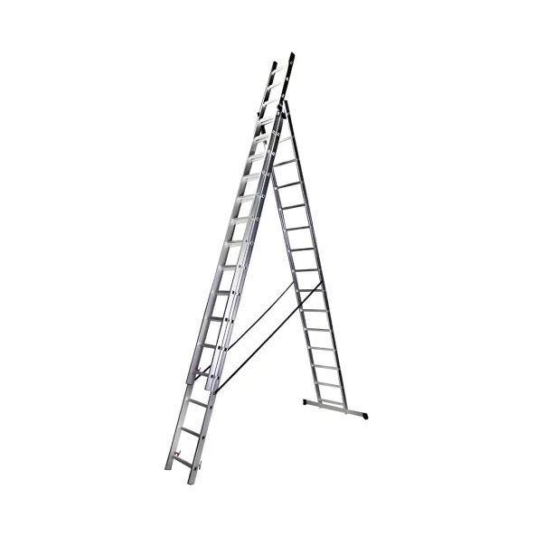 Scara profesionala din aluminiu, 3 tronsoane 3 x 16 trepte