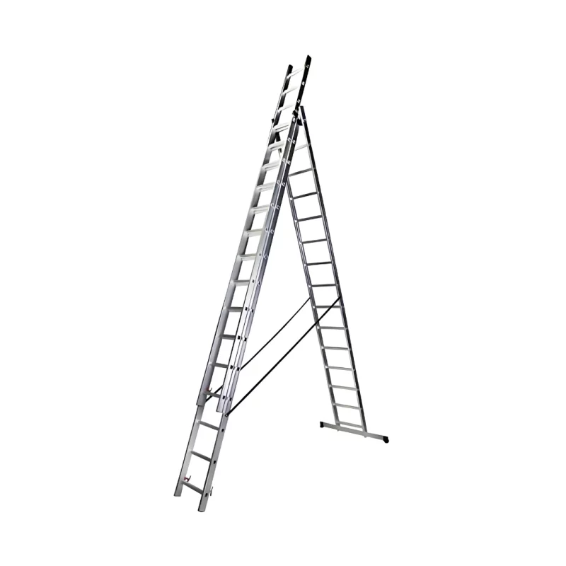 Scara profesionala din aluminiu, 3 tronsoane 3 x 16 trepte