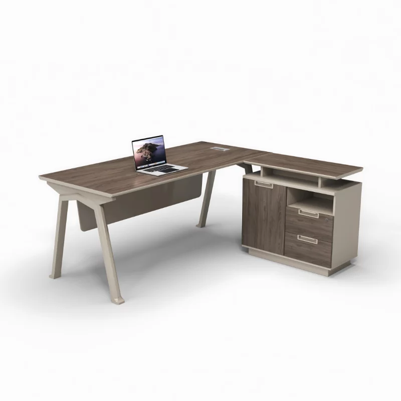 Masă birou cu dulap lateral mobil ,design modern și elegant ,calitate premium , dimensiuni 1600*800*750