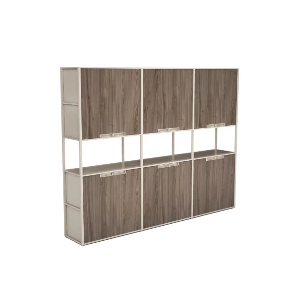 Dulap cu 6 usi si biblioteca integrata  ,design modern și elegant ,calitate premium , dimensiuni 2400*400*2000