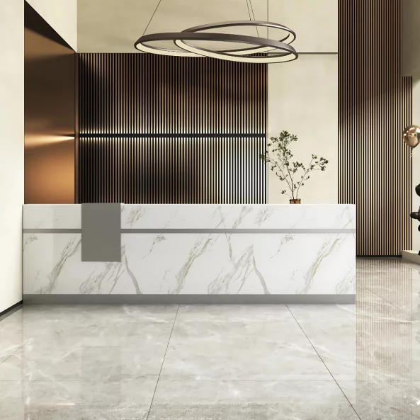 Masa birou receptie ,design modern și elegant ,calitate premium, dimensiuni 2400*600*1050