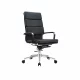 Ergonomikus irodai szek, allithato, eko borbol es aluminium vazbol, szin: fekete, modern es elegans kivitel, premium minoseg, meretek 570*535*1070-1130