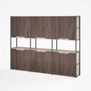 Dulap cu 6 usi si biblioteca integrata  ,design modern și elegant ,calitate premium , dimensiuni 2400*400*2000