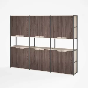 Dulap cu 6 usi si biblioteca integrata  ,design modern și elegant ,calitate premium , dimensiuni 2400*400*2000