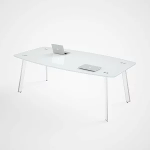Masă conferinta din sticla ,design modern și elegant ,calitate premium , dimensiuni 2400*1200*750