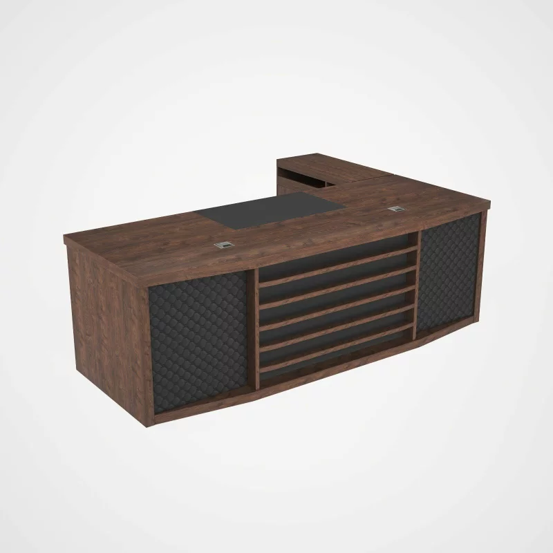 Birou directorial cu dulap lateral mobil ,design modern și elegant ,calitate premium , dimensiuni 2400*1000*750