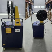 Poluavtomatichna mashina za obvierzvane na paleti s PP lenta, Smartheather, za 12 mm shiroka i 0,65 mm debela PP lenta, toplinno zapechatvane