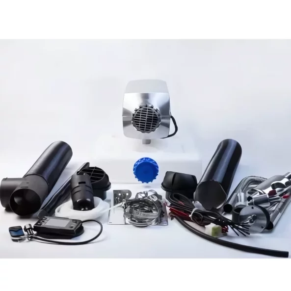 Fiksiran piervoklasen inteligenten nagrevatel Sirocou, moshchnost 5kw, 12V i 24V, aluminiev korpus i iaponska zapalitelna sveshch Kyocera, vkliuchen zelen daniek