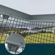 Zashchitna mrezha za fotovoltaichni paneli, potsinkovana stomana 150 mm x 15 m