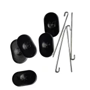 Set de 70 ganchos de aluminio para fijación de malla de protección en paneles fotovoltaicos