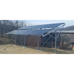 Structură din oțel pentru montaj panouri fotovoltaice, unghi reglabil-8 Kw