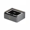 Inteligentno noshchno shkafche s bezzhichno zarezhdane, LED osvetlenie, 1 chekmedzhe za siekhranenie, USB port i Type-C port, 10 W Bluetooth visokogovoritel - antratsitno sivo, moderen dizain ot stieklo i diervo