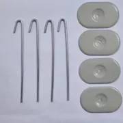 Set de 70 ganchos de aluminio para fijación de malla de protección en paneles fotovoltaicos