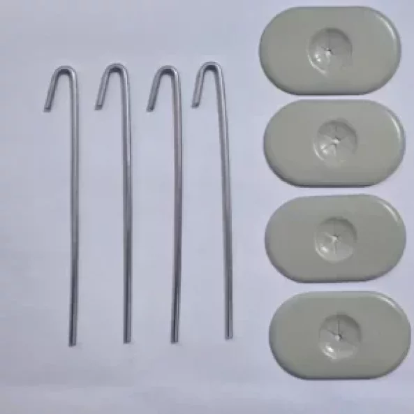 Set de 70 ganchos de aluminio para fijación de malla de protección en paneles fotovoltaicos