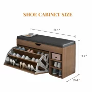 Shkaf za obuvki s peika – Moderen i eleganten dizain, 100x34x50 sm, bial tsviat, praktichno reshenie za organizatsiia