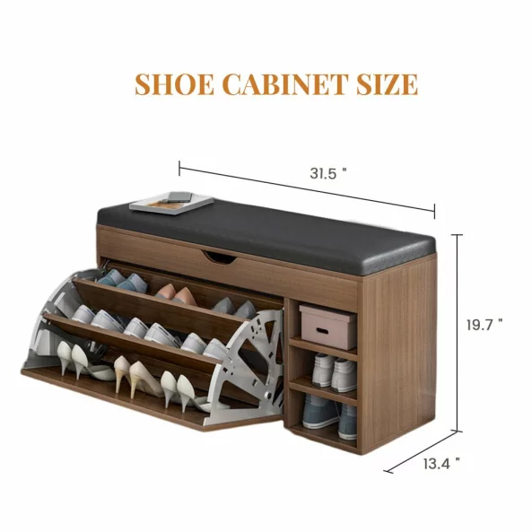 Shkaf za obuvki s peika – Moderen i eleganten dizain, 100x34x50 sm, bial tsviat, praktichno reshenie za organizatsiia