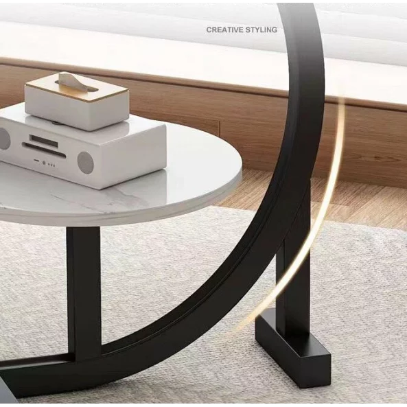 Moderna kholna masa – Eleganten dizain ot MDF i metal s razmeri 40x40x60 sm