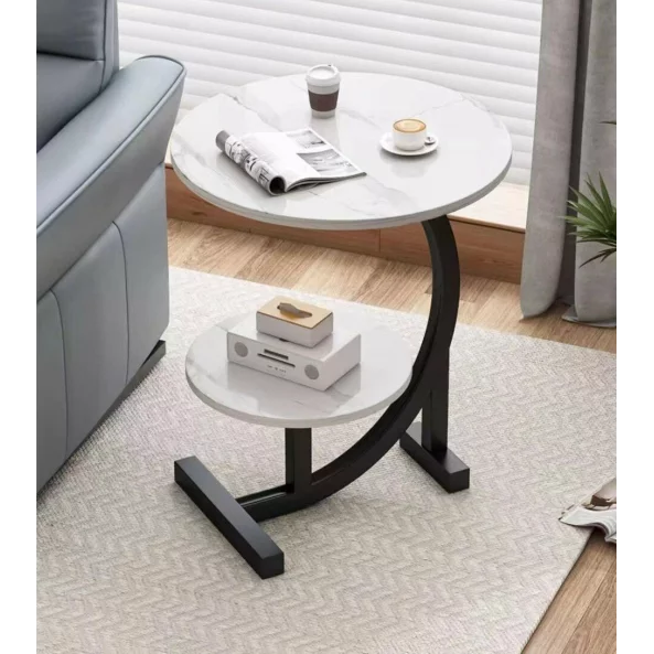 Moderna kholna masa – Eleganten dizain ot MDF i metal s razmeri 40x40x60 sm