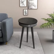 Smart masa s Bluetooth 5.0, 20W audio sistema i bezzhichno zarezhdane – Cherna, moderen dizain s MDF i diebovo diervo
