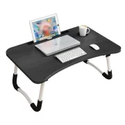Sgievaema masa za laptop, 60x40x28sm, cherna – Moderen dizain ot MDF i metal