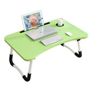 Masă pliabilă pentru laptop, 60x40x28cm, verde – Design modern din MDF și metal